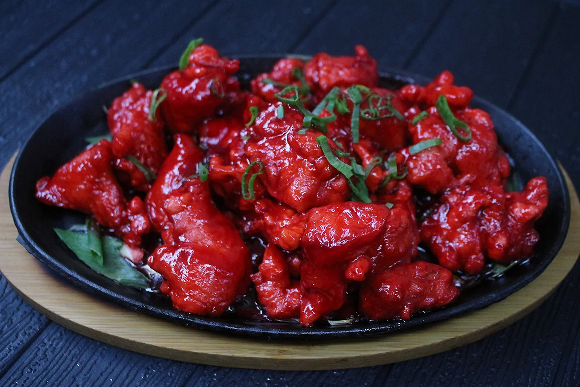 POLLO FRITO EN SALSA