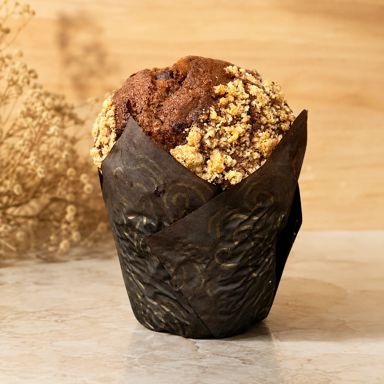 Muffin relleno chocolate
