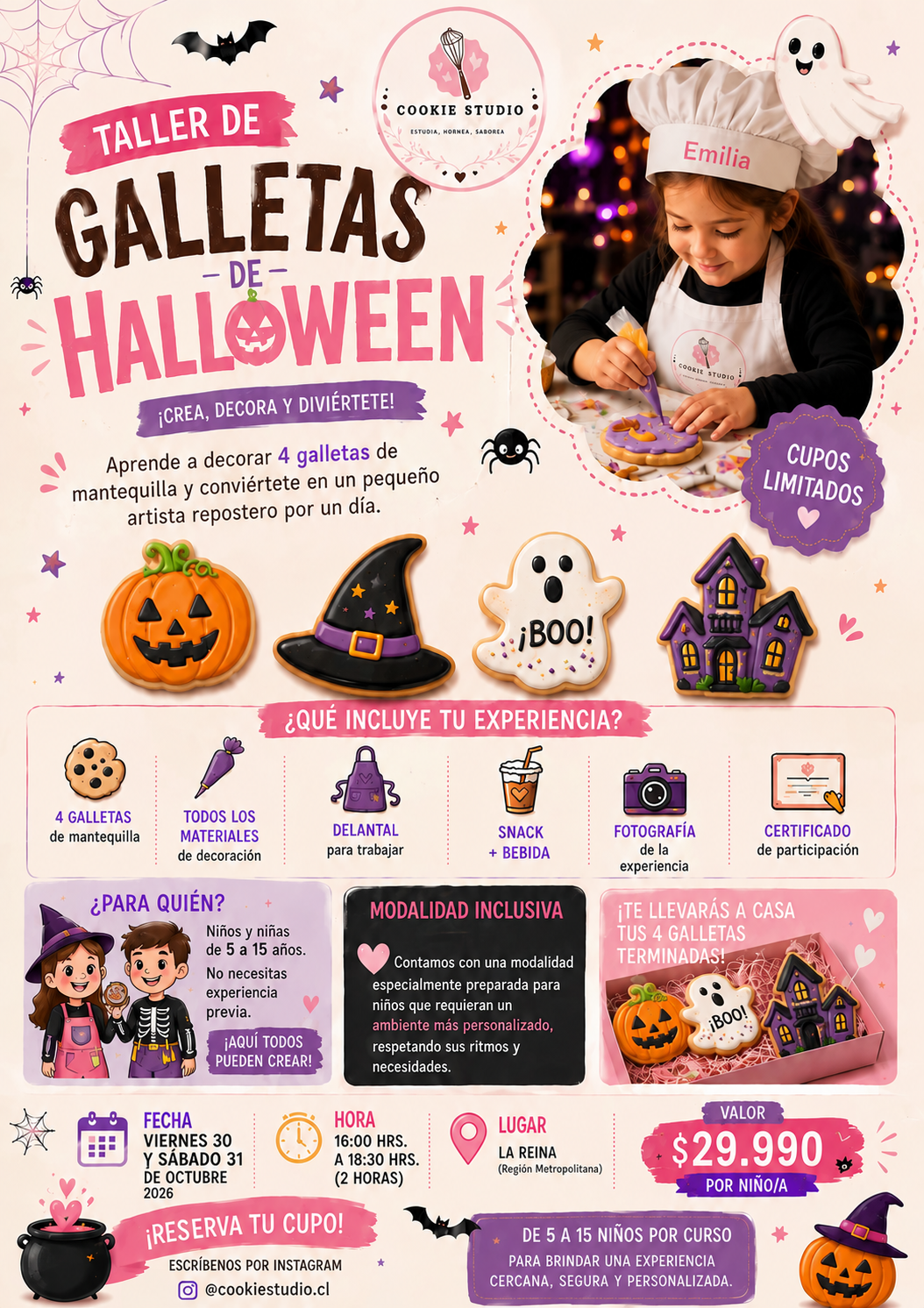 TALLER DE DECORACIÓN DE GALLETAS HALLOWEEN