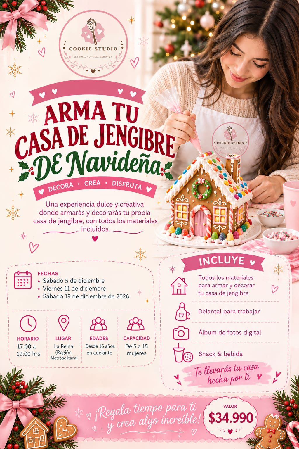 Arma tu casa de Jengibre de Navidad